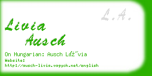 livia ausch business card